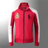 chaqueta ralph lauren garcon france polo big polyester an crown 1887 rouge